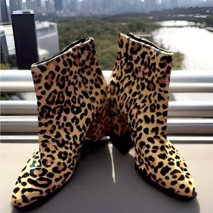 NWOT Steve Madden Jillian Leopard Print Ankle Boots Booties - Size 9 NEW